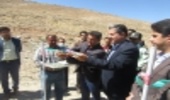  در هفته دولت ، افتتاح پروژه بند سنگ و ملاتی روستای ده شیب در شهرستان کوهبنان با حضور فرماندار و مقامات محلی 