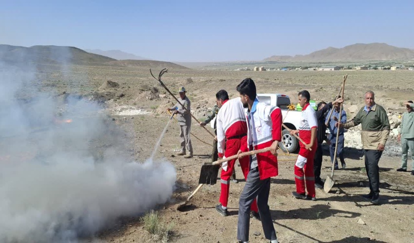 برگزاری مانور اطفای حریق در کوهبنان