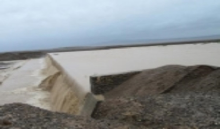 آبگیری  تمام پروژه های آبخیزداری شهرستان رفسنجان در پی بارندگی های اخیر 