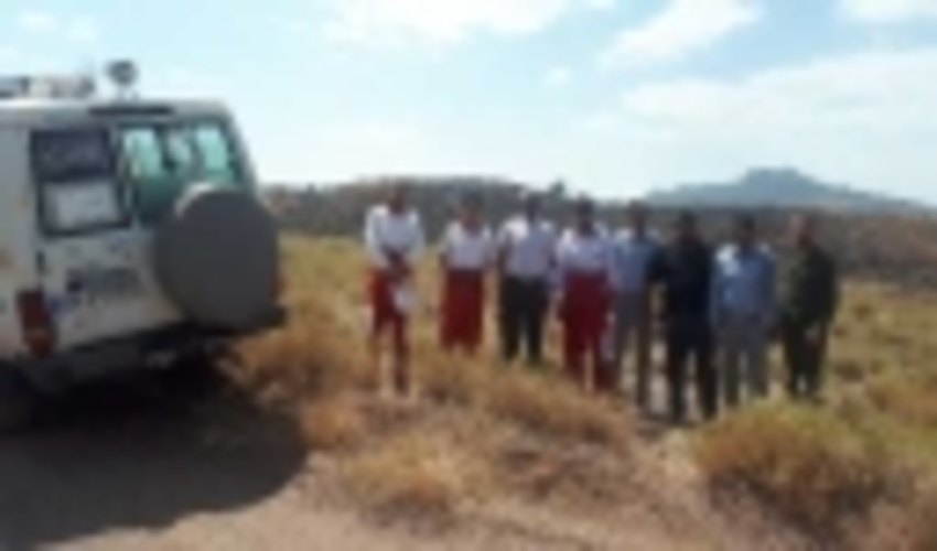 مهار آتش سوزی در دو مرتع مختلف شهرستان بردسیر با کمک نیروهای مردمی و هلال احمر 