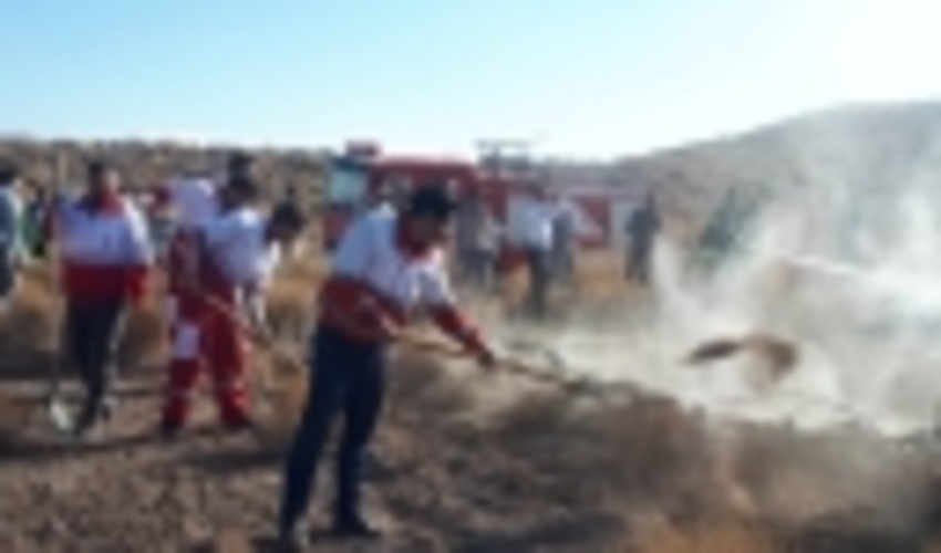 برگزاری مانور اطفاء حریق در هفته پدافند غیرعامل توسط پاسگاه ویزه  حفاظت منابع طبیعی شهرستان بردسیر