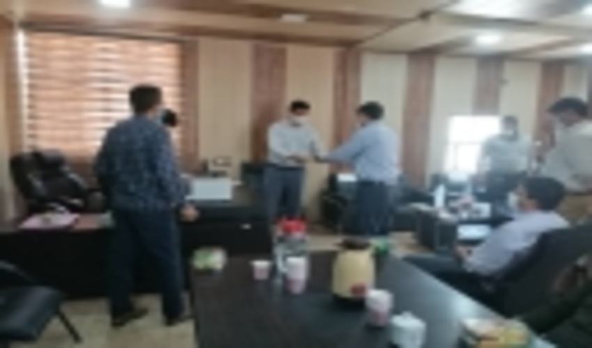 معرفی  رابط حراست شهرستانهای ریگان و فهرج توسط رئیس حراست اداره کل 