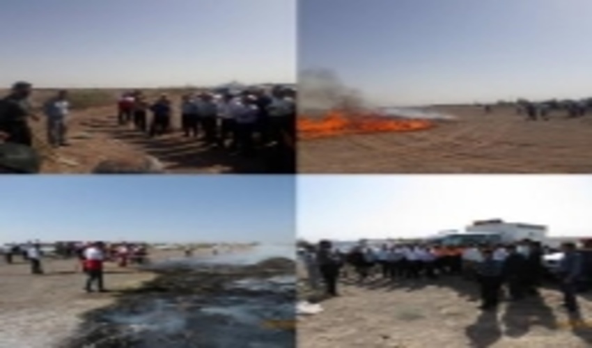 به منظور آمادگی نیروهای یگان حفاظت ، مانور اطفاء حریق جنگلها و مراتع ، در شهرستان انار برگزار گردید.