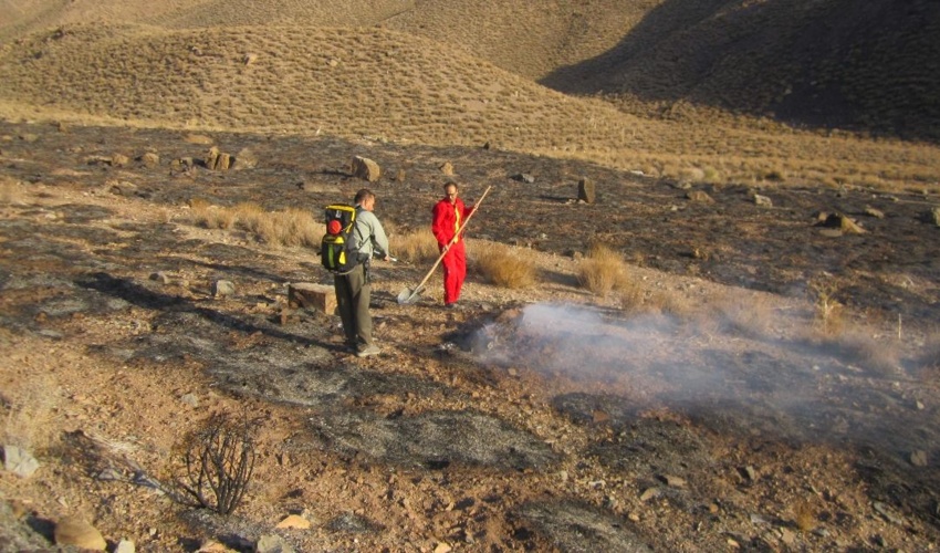  اطفاء حریق در مراتع شهرستان کوهبنان