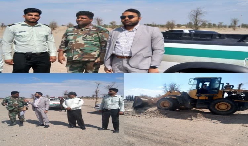 50هزار متر مربع  از اراضی ملی  شهرستان ریگان رفع تصرف شد