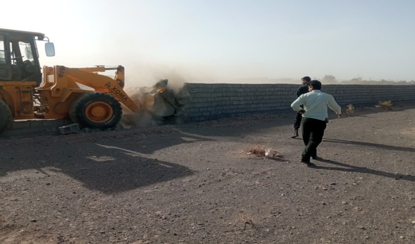 رفع تصرف بیش از 5 هکتار از اراضی ملی شهرستان ریگان