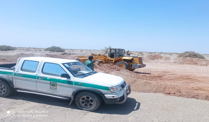 تشدید بیابان زایی با برداشت بی رویه معادن شن و ماسه 