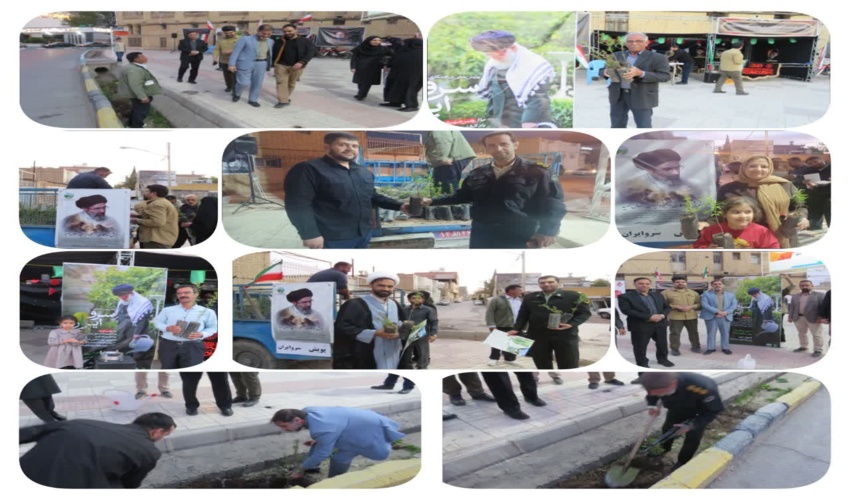 برپایی موکب منابع طبیعی کرمان در چهلمین روز شهادت رهبر انقلاب