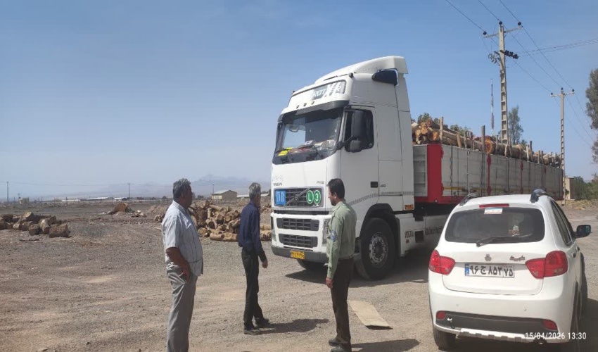 توقیف 25 تن چوب فاقد مجوز در شهرستان بم