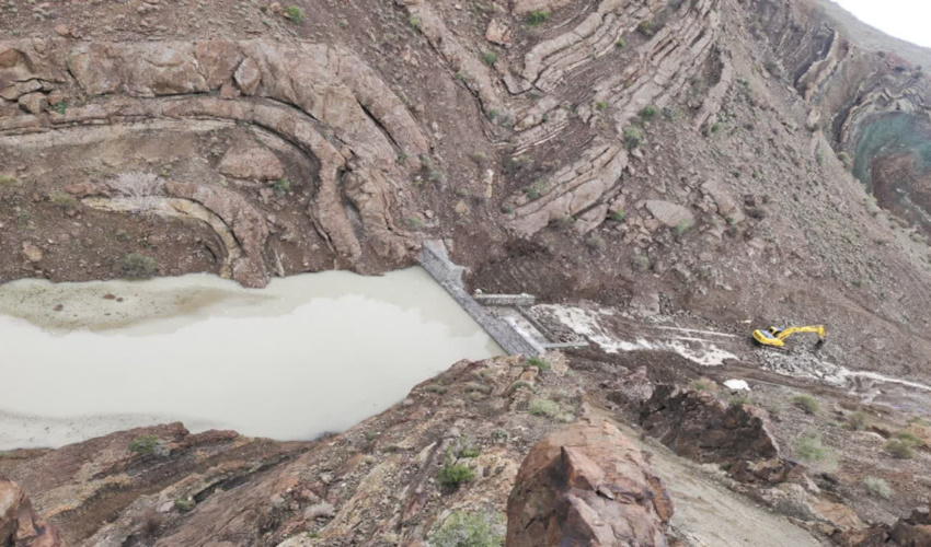 طرح آبخیزداری سید مرتضی رابر؛ سازه نوین با کاهش ۶۰ درصدی هزینه‌( ساخت حوضچه آرامش)